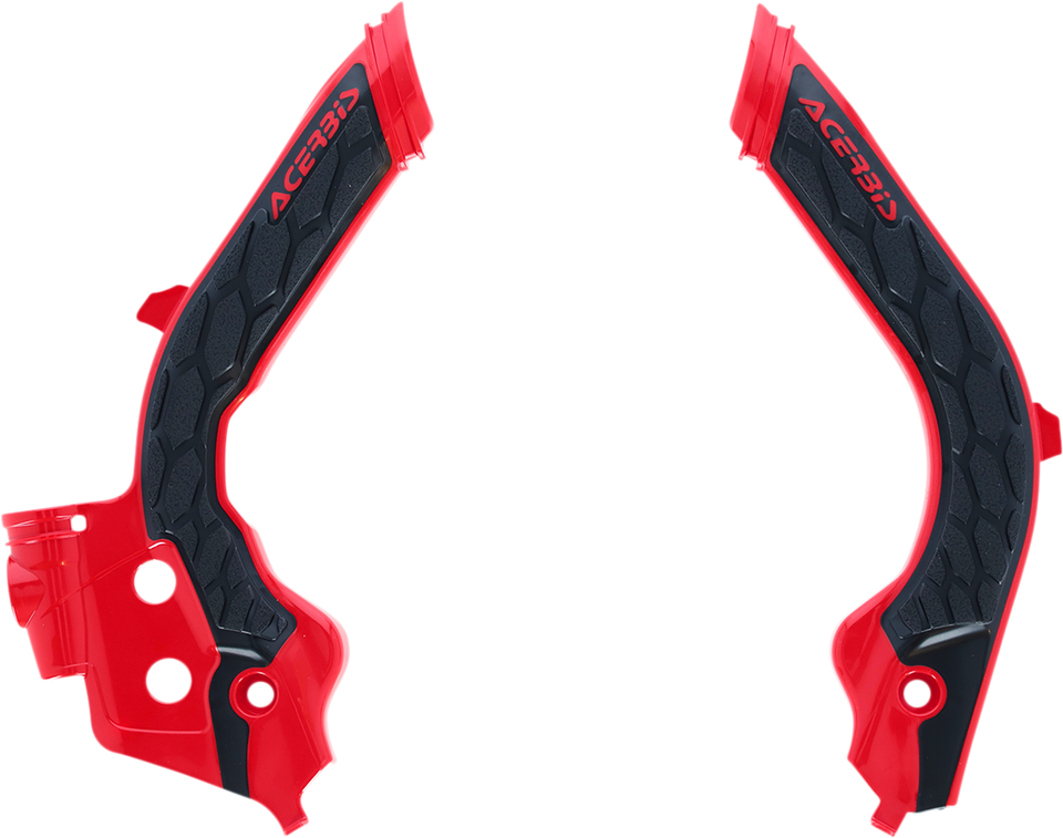 X-Grip Frame Guards - Red/Black - Gas Gas | Husqvarna - Lutzka's Garage