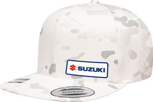 Suzuki Snapback Hat - Camo White - Lutzka's Garage