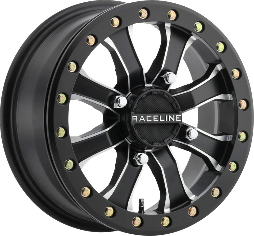 Wheel - Black Mamba - Beadlock - Front/Rear - Black/Machined - 15x6 - 4/137 - 5+1