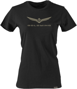 Womens Goldwing 2 T-Shirt - Black - Small - Lutzka's Garage