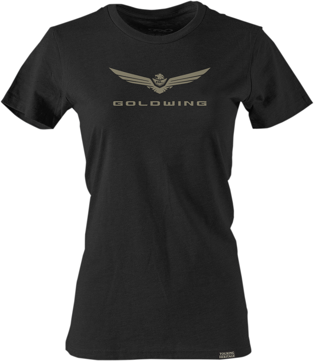 Womens Goldwing 2 T-Shirt - Black - Small - Lutzka's Garage