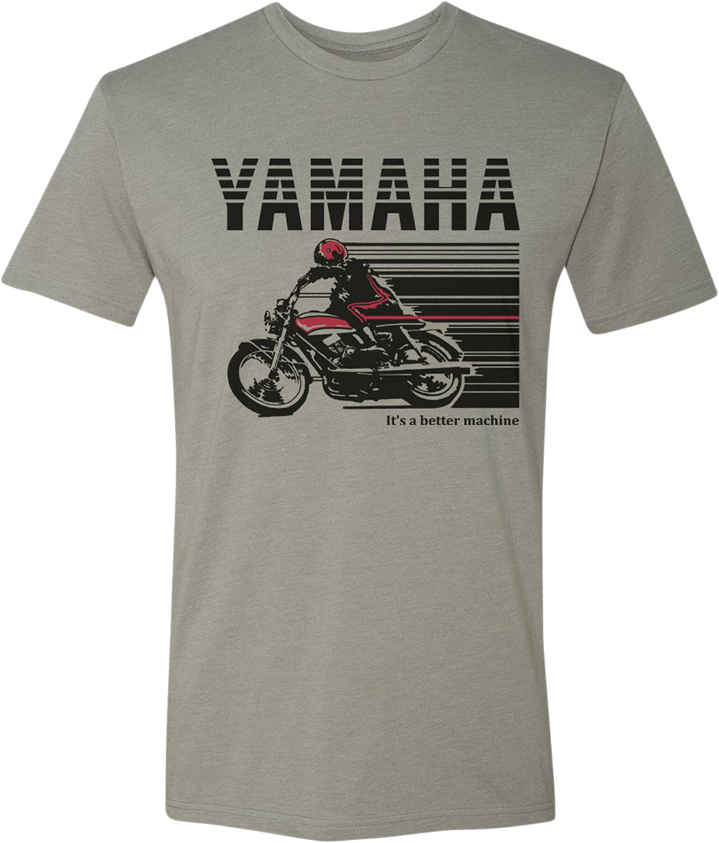 Yamaha Cycle T-Shirt - Stone Gray/Red - Small - Lutzka's Garage