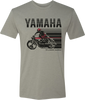 Yamaha Cycle T-Shirt - Stone Gray/Red - Small - Lutzka's Garage