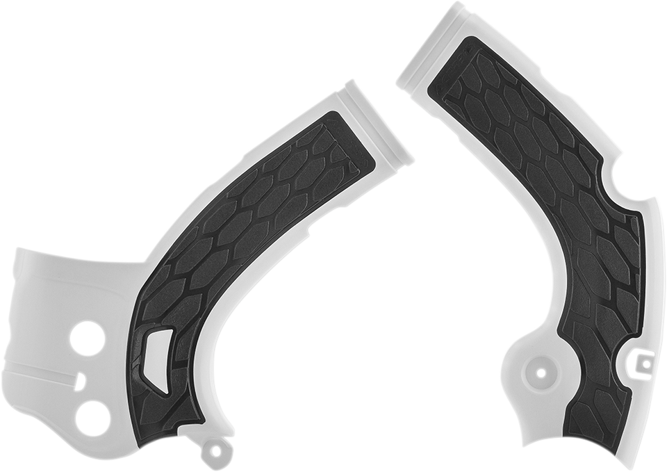 X-Grip Frame Guards - White/Black - YZ 250F/450F/WR250F/450F - Lutzka's Garage