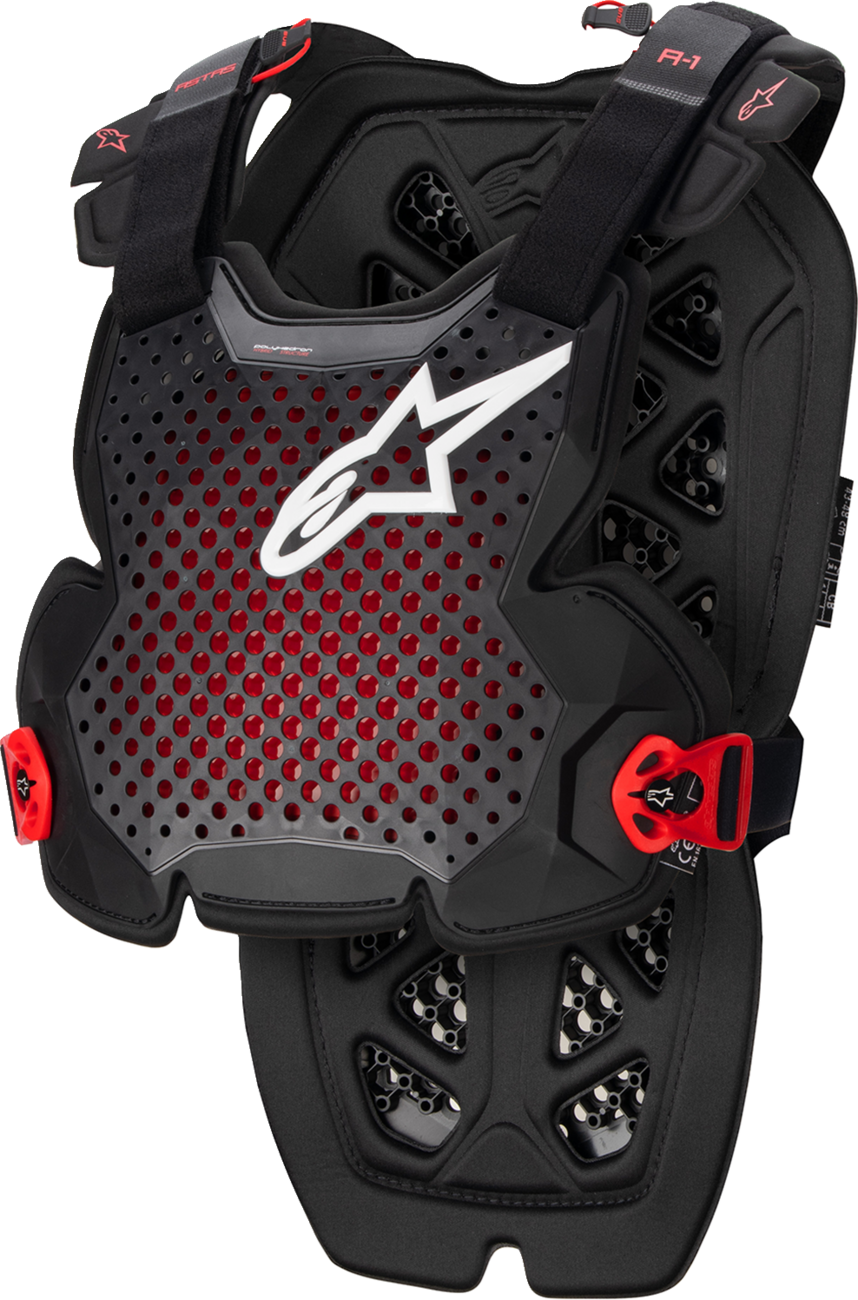 A-1 Pro Chest Guard - Anthracite/Black/Red - M/L - Lutzka's Garage