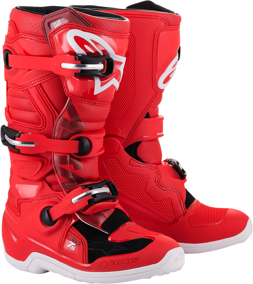 Youth Tech 7S Boots - Red - US 2 - Lutzka's Garage