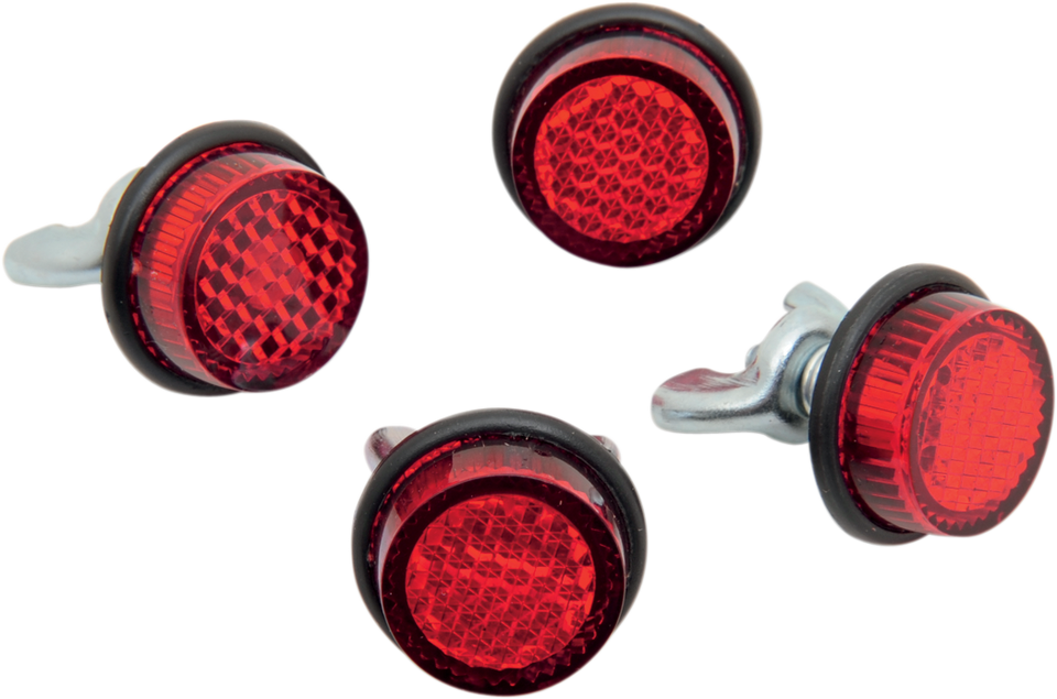 License Plate Reflectors - 4ct - Red - Lutzka's Garage