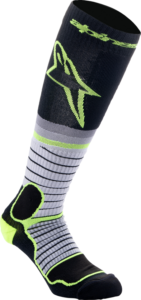 MX Pro Socks - Black/Gray/Yellow - Medium - Lutzka's Garage