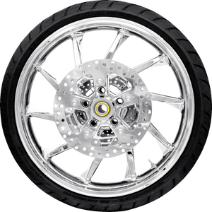 Hurricane Front Wheel (21"/Chrome)/Rotors (11.8")/Dunlop Tire (130/60B21)