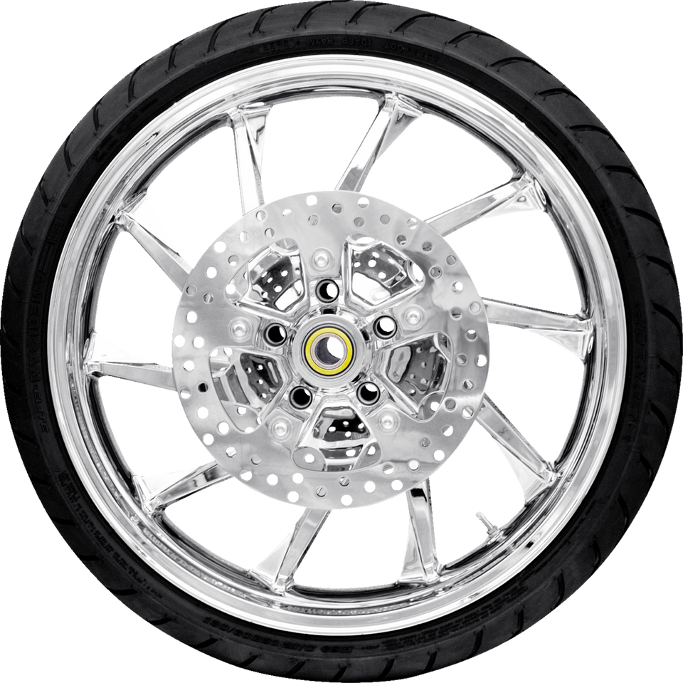 Hurricane Front Wheel (21"/Chrome)/Rotors (11.8")/Dunlop Tire (130/60B21)