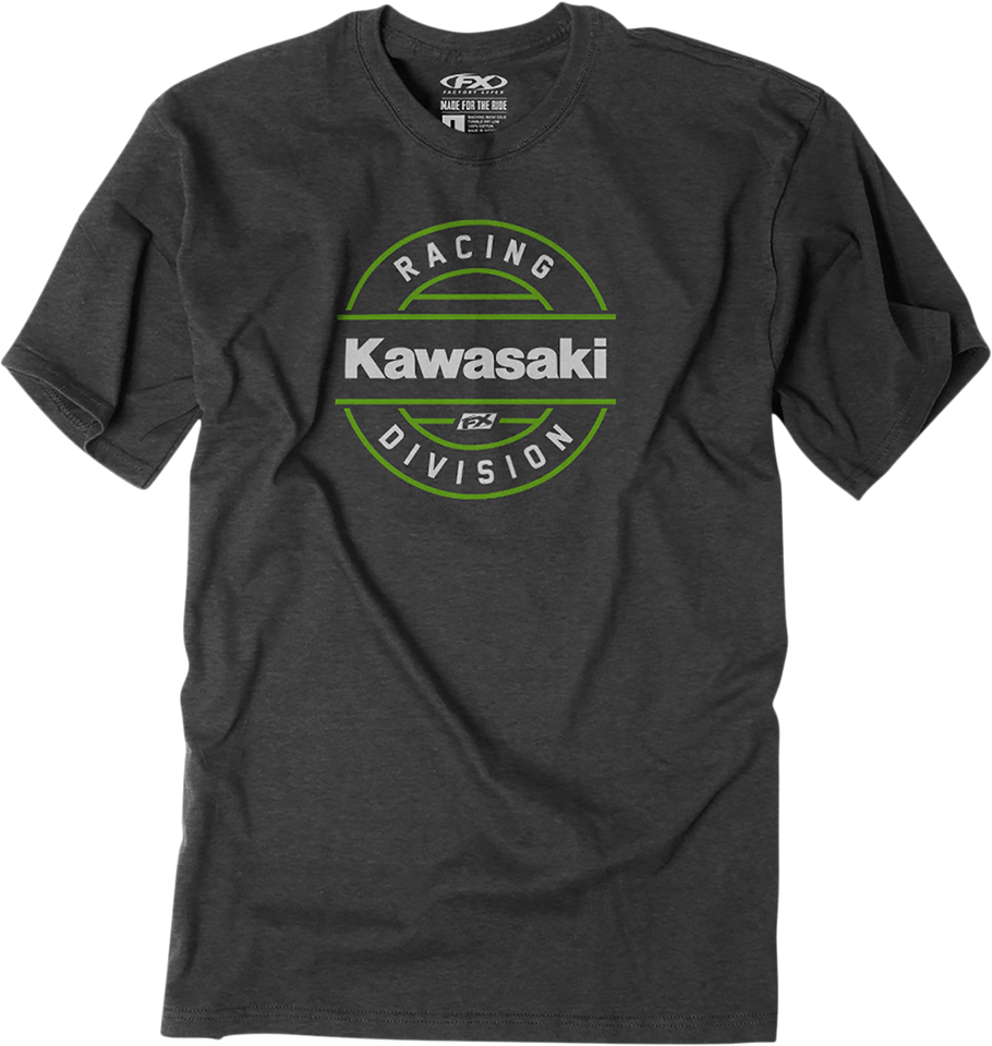 Kawasaki Division T-Shirt - Heather Charcoal - Medium - Lutzka's Garage