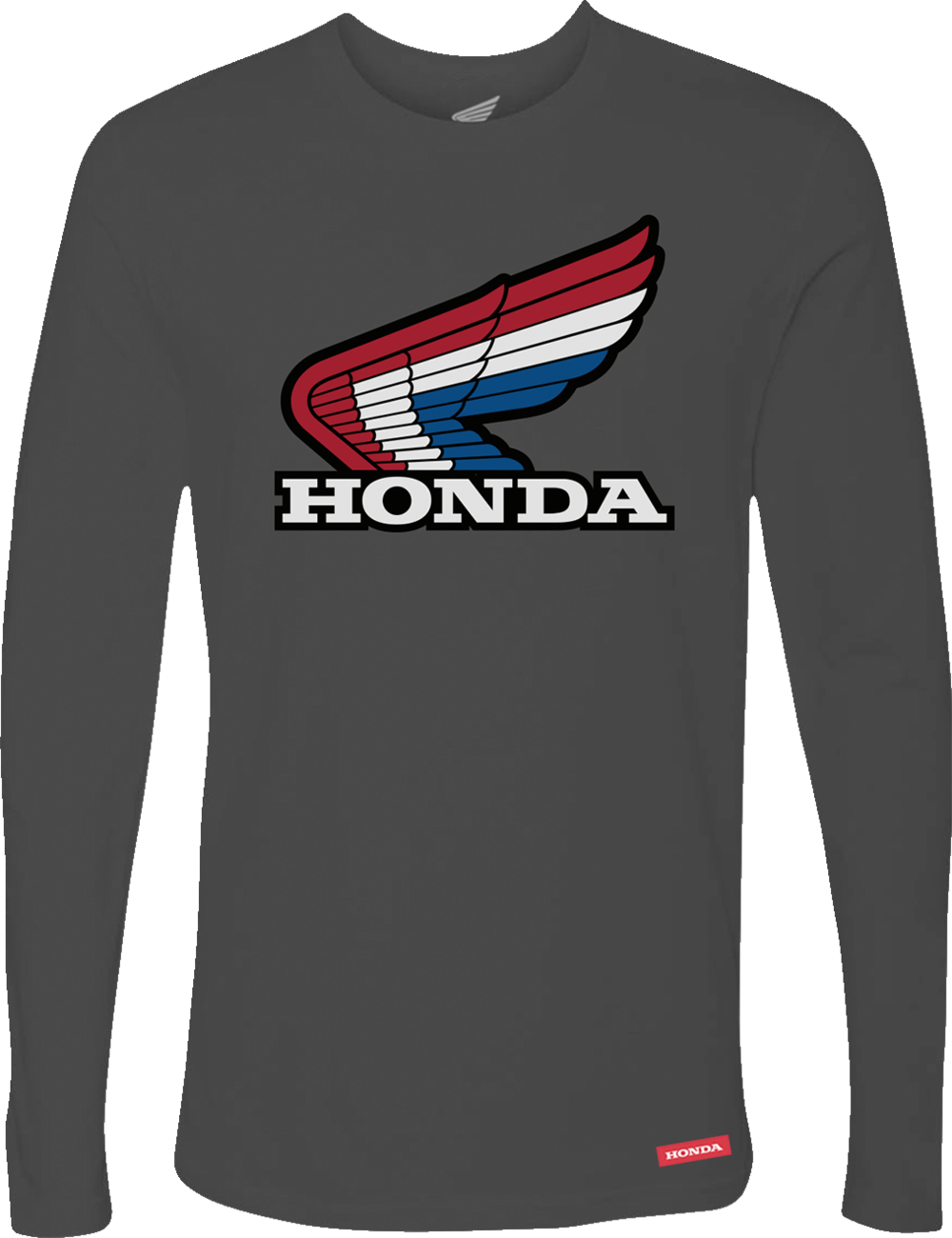 Honda Wing Long-Sleeve T-Shirt - Charcoal - Small - Lutzka's Garage