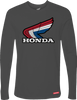 Honda Wing Long-Sleeve T-Shirt - Charcoal - Small - Lutzka's Garage