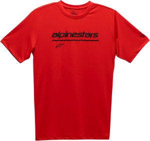 Tech Line Up Performance T-Shirt - Red - Medium - Lutzka's Garage