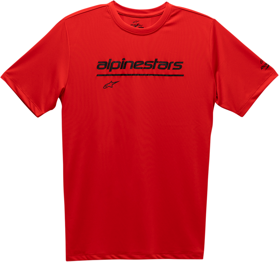 Tech Line Up Performance T-Shirt - Red - Medium - Lutzka's Garage