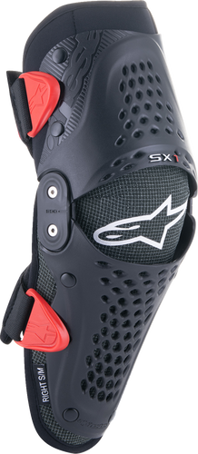 Youth SX-1 Knee Protectors - Black/Red - Small/Medium - Lutzka's Garage