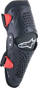 Youth SX-1 Knee Protectors - Black/Red - Small/Medium - Lutzka's Garage