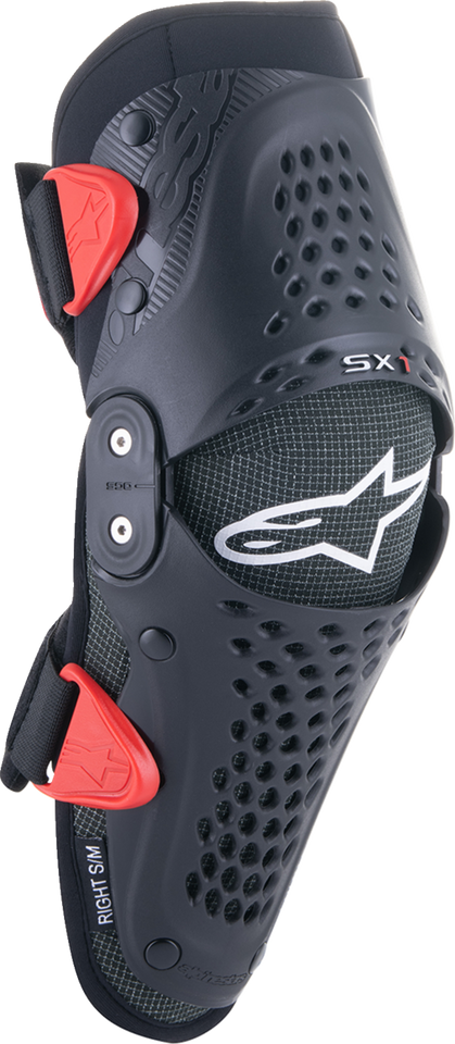 Youth SX-1 Knee Protectors - Black/Red - Small/Medium - Lutzka's Garage