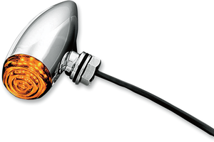 Mini LED Bullet Lights - Amber/Smoke Lens - Chrome - Lutzka's Garage