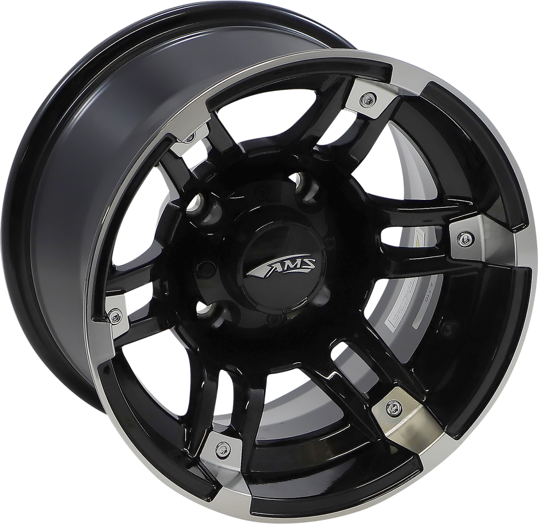 Wheel - Rolln 104 - Rear - Machined Black - 12x7 - 4/110 - 2+5