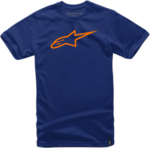 Ageless T-Shirt - Navy/Orange - Medium - Lutzka's Garage