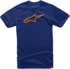 Ageless T-Shirt - Navy/Orange - Medium - Lutzka's Garage