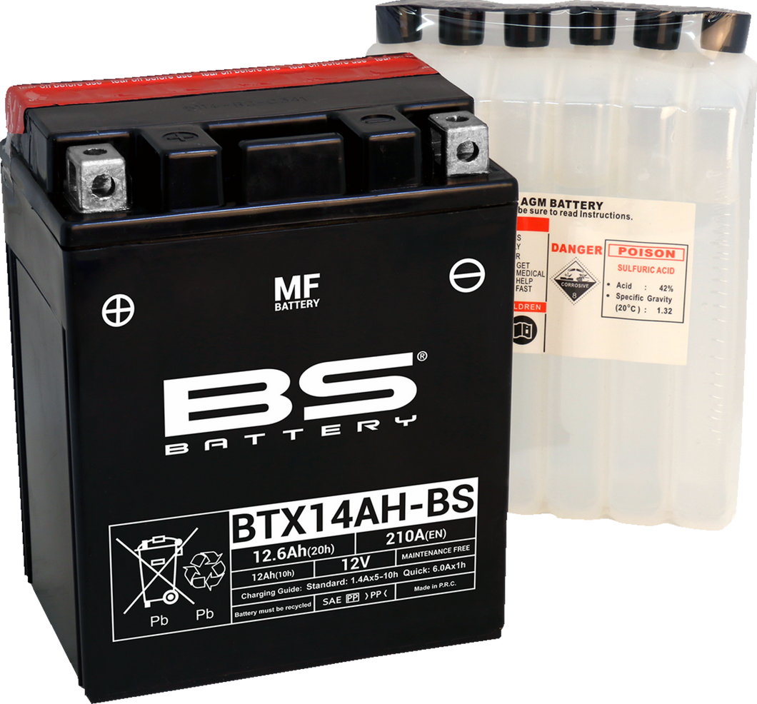 Battery - BTX14AH-BS (YTX)