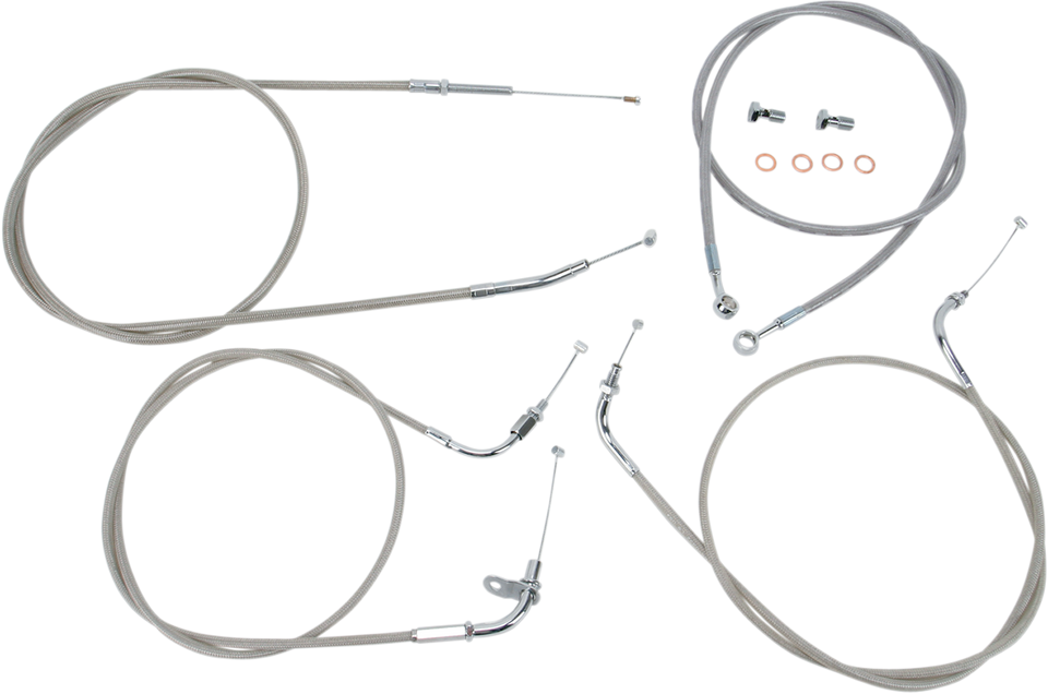 Cable Line Kit - 15" - 17" - XVS650CL - Stainless Steel - Lutzka's Garage