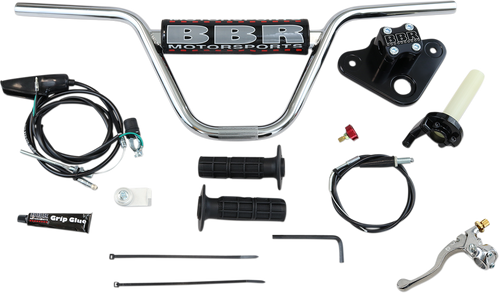 Risers w/ Handlebar - XR/CRF50 - Black - Lutzka's Garage