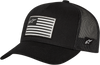 Flag Snapback Hat - Black/Black - One Size - Lutzka's Garage