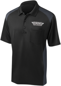 Drag Specialties Polo Shirt - Black/Charcoal - Small - Lutzka's Garage