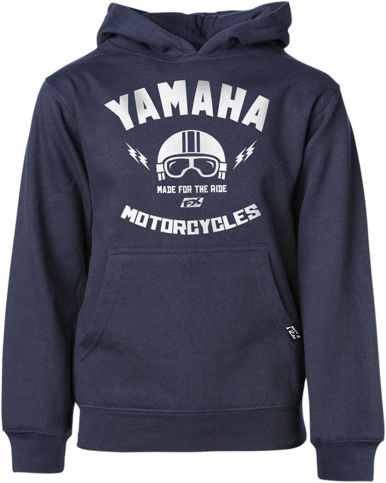 Youth Yamaha Helmet Hoodie - Navy - Medium - Lutzka's Garage