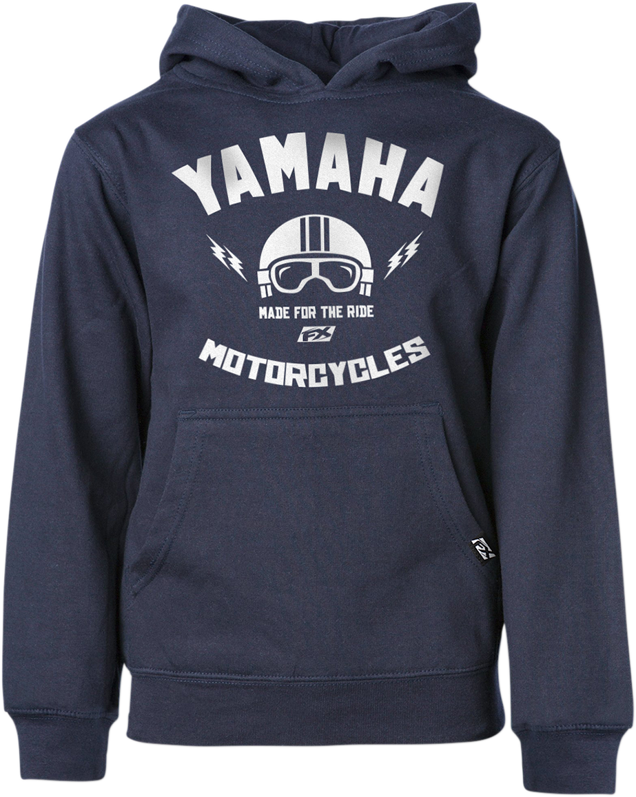 Youth Yamaha Helmet Hoodie - Navy - Medium - Lutzka's Garage