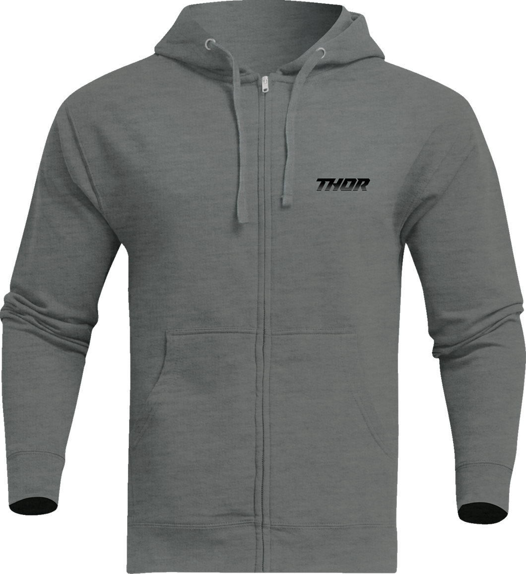 Formula Zip-Up Fleece Sweatshirt - Heather Gunmetal - Medium - Lutzka's Garage