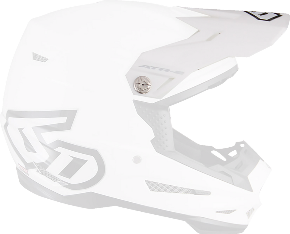 ATR-2Y Visor - Gloss White - Lutzka's Garage