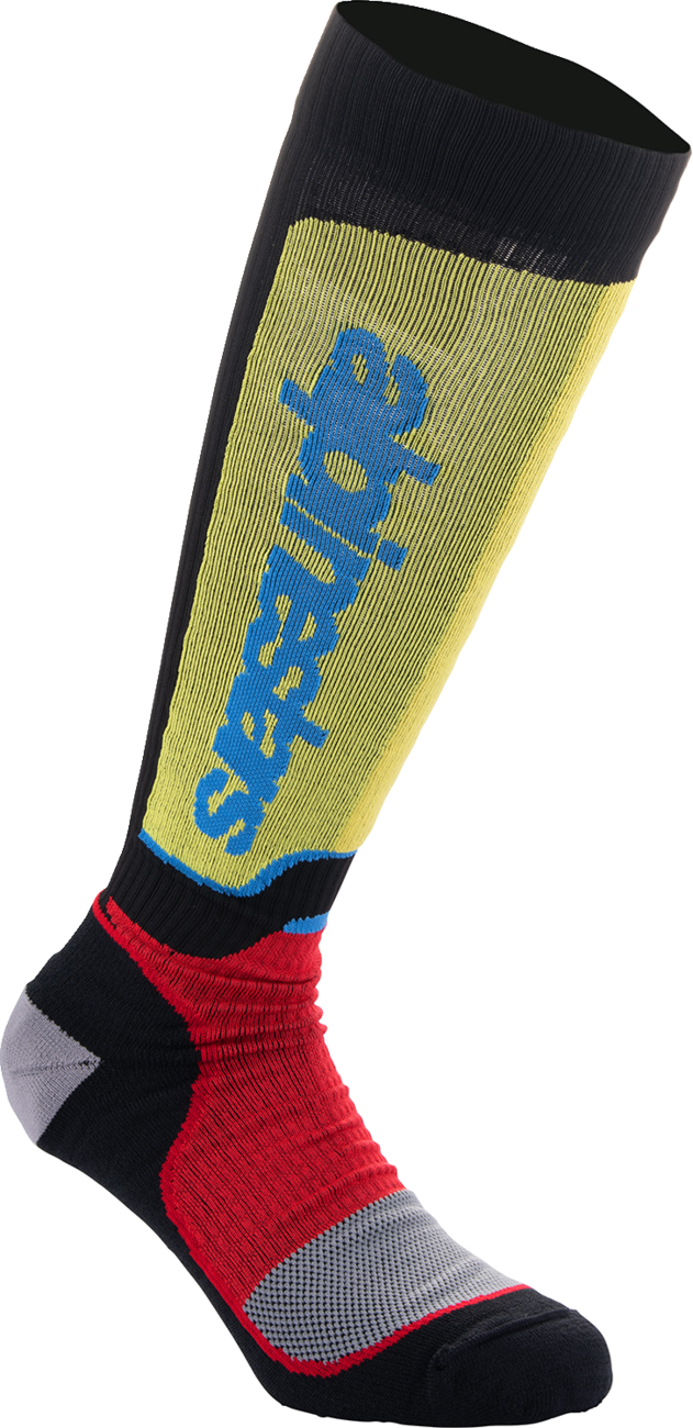 MX Plus Socks - Black/Red/Yellow/Blue - Medium - Lutzka's Garage