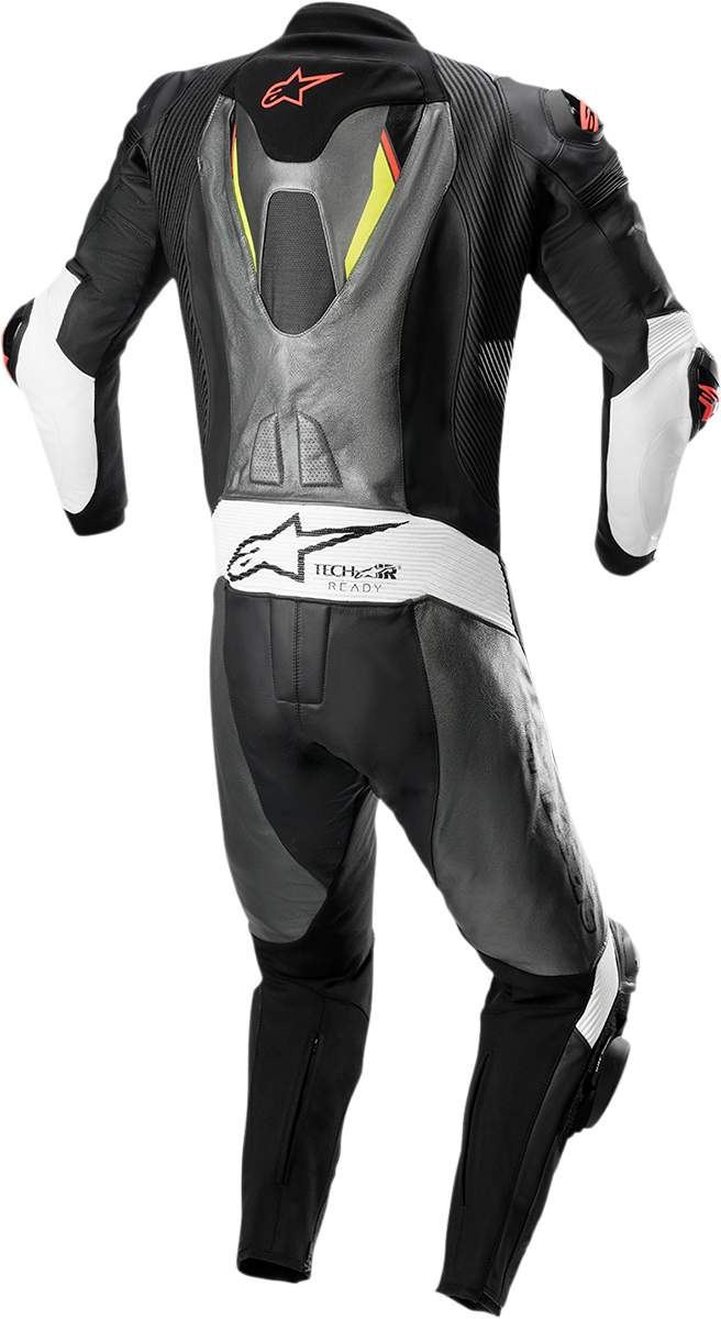 Missile Ignition v2 1-Piece Suit - Metallic Gray/Black/Yellow/Red Fluorescent - US 36 / EU 46 - Lutzka's Garage