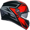 K3 Helmet - Compound - Black/Red - Small - Lutzka's Garage