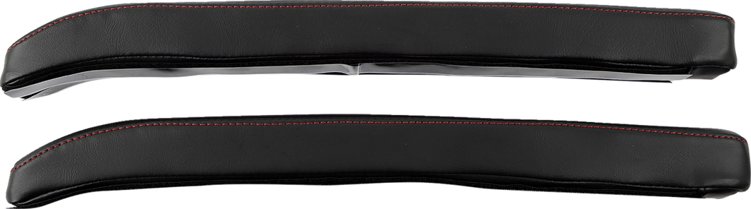 Kaliber Armrest Pads - Black w/ Red Stitching - Slingshot 15-22