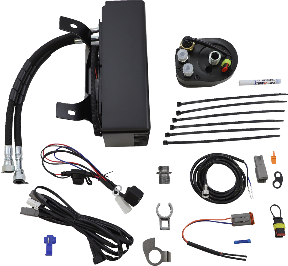 Oil Cooler Kit - Flat Black - Lutzka's Garage