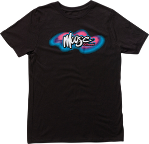 Youth Retro Moose T-Shirt - Black - Small - Lutzka's Garage