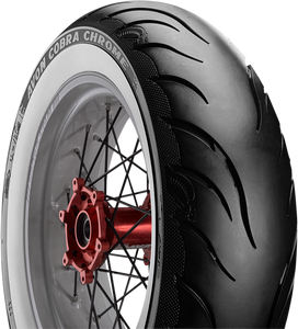 Tire - Cobra Chrome AV92 - Rear - 150/80B16 - Wide Whitewall - 77V