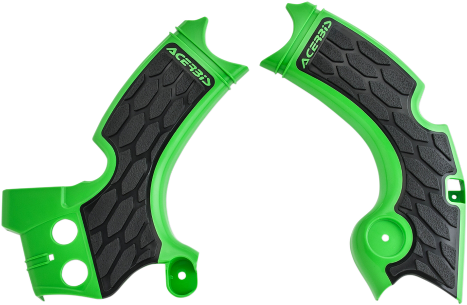 X-Grip Frame Guards - Green/Black - KX 250 F - Lutzka's Garage