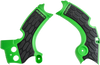 X-Grip Frame Guards - Green/Black - KX 250 F - Lutzka's Garage