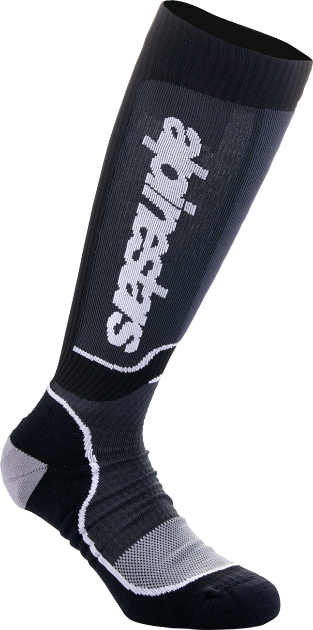 Youth MX Plus Socks - Black/White - Medium/Large - Lutzka's Garage