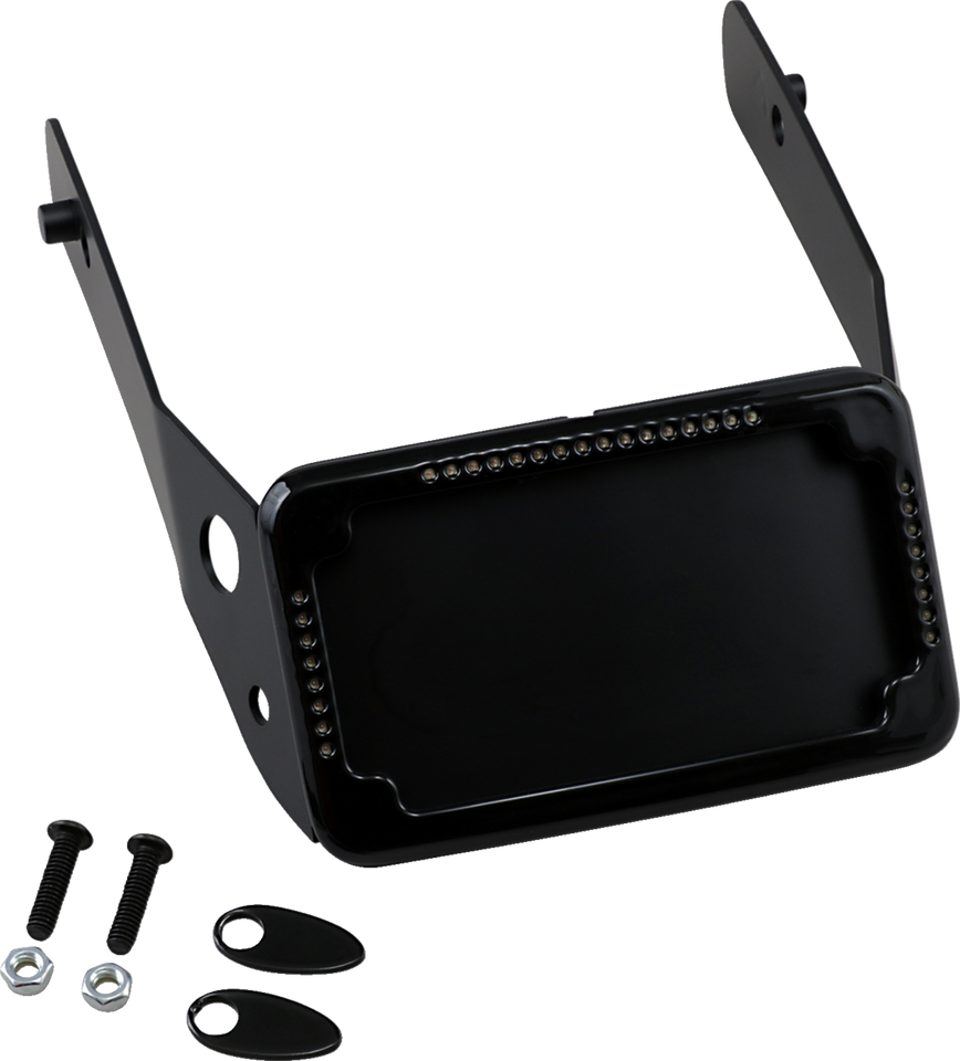 LP Plate Frame & Mount with Signals - FXDWG - Black - Lutzka's Garage