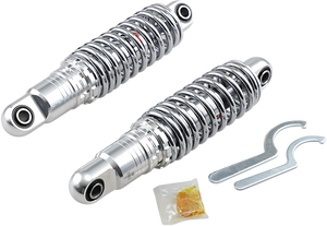 Premium Ride-Height Adjustable Shocks - Chrome - Heavy Duty - 11" - Lutzka's Garage