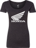 Womens Honda Wing T-Shirt - Black - Small - Lutzka's Garage