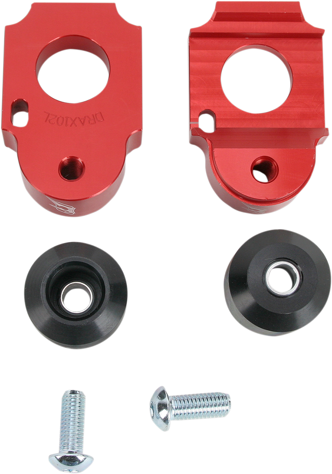 Axle Block Sliders - Suzuki - Red - Lutzka's Garage