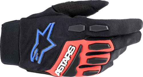 Full Bore XT Gloves - Black/Bright Red/Blue - Small - Lutzka's Garage